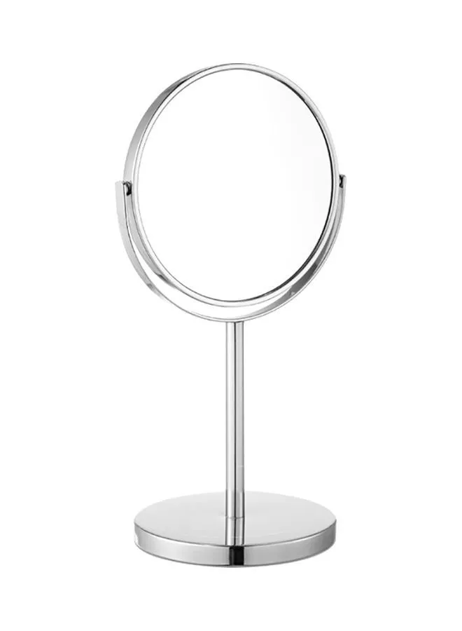 Amal Classic Mirror with Stand, for Vanity and Bathroom Use, Sturdy and Multipurpose Silver