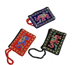 Kuber Industries 3 Piece Cotton Mobile Cover with Hand Dori, Multicolour