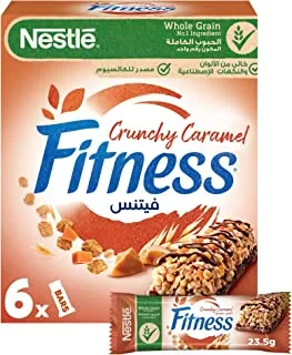 Nestle Fitness Crunchy Caramel Breakfast Cereal Bar 23.5g (6 Bars)