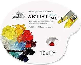 Phoenix Artist Pallets 10 Sheets Of 250G/M2 Paper, 10/12 Size