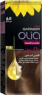 Garnier Olia, No Ammonia Permanent Hair Color With 60% Oils, 6.0 Light Brown