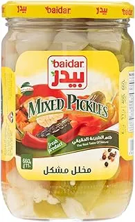 Baidar Mixed Pickle in Bottle, 660g - Pack of 1