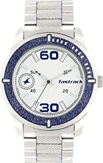 Fastrack Silver Dial Silver Stainless Steel Strap Watch