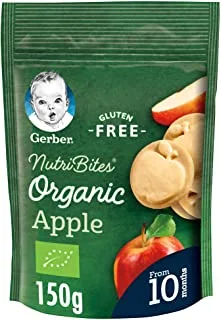 جربر عضوي نوتريبايتس غذاء اطفال بسكويت التفاح ، 150 جم