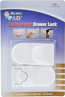 Home Pro Home Ad+ Baby Safety Drawer Lock 2 Pieces, Assorted Colour, 2336, One Size