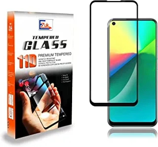 Ezuk Premium Tempered Glass Screen Protector for Realme 7i [Easy Installation, 9H Scratch Resistance, Anti Bubble] (Black)