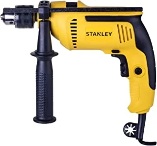 Stanley 13Mm, 700W Hammer Drill For Drilling Concreate, Metal, Wood, Aluminum With Metal Chuck & Variable Speed Impact Drill For Diy, Yellow/Black, Sdh700-B5,