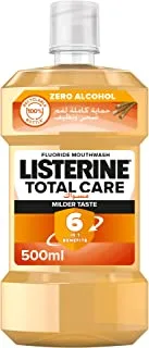 Listerine, Total Care, Miswak Mouthwash, Milder Taste, Zero Alcohol, Fluoride Daily Mouthwash, 500ml