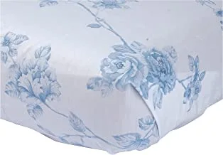 Aiwa Supreme Bed Sheet 2Pc Set Single 160X220Cm,180Tc, Blue Floral