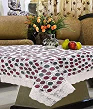 Heart Home Waterproof PVC Table Cloth|Round Table Cover|Oil-Proof Table Linen|Indoor Outdoor Use (Brown)