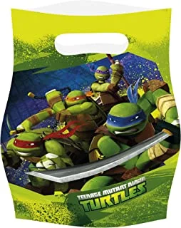 Amscan Teenage Mutant Ninja Turtles 6-Party Loot Bags, ‎Multi-Colour, Rm552470