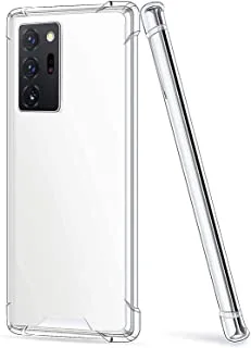 غطاء جراب Samsung Galaxy Note 20 Ultra (2020) ، 6.9 بوصة ، ممتص للصدمات ، جل مطاطي TPU ، شفاف مضاد للخدش ، ظهر شفاف ، HD كريستال شفاف (لهاتف Galaxy Note 20 Ultra) من Nice.Store.UAE