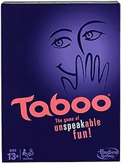 Hasbro Gaming - Taboo Board Game, Guessing Board Game for Families and Kids Ages 13+, Party Games for 4 or More Players;
