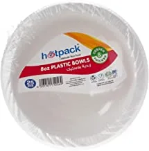 Hotpack Disposable Plastic Ice Cream Bowls 8 Oz - 25Pcs