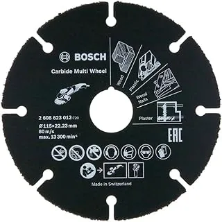 BOSCH - Carbide multi wheel cutting disc, provides a durable and safe work performance on multi material, For small angle grinders, 1piece, 115 mm Diameter