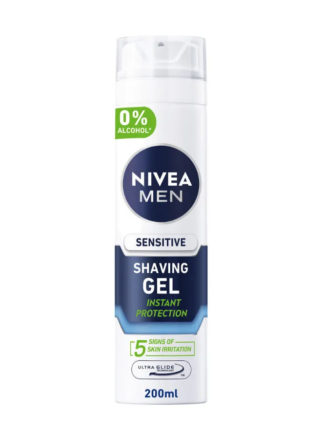 Nivea MEN Sensitive Shaving Gel, Chamomile & Hamamelis, 200ml white