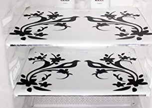 Kuber Industries PVC 3 Pieces Fridge Mat (Black & White) Standard