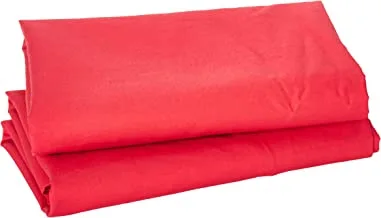 طقم غطاء وسادة قياسي من قطعتين من مورانو- 180Tc 100٪ قطن مصبوغ بالقطن ، 50 × 75 سم ، أحمر