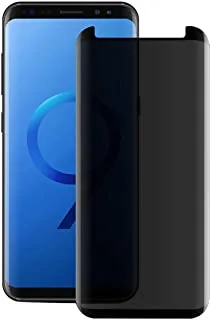 واقي شاشة مضاد للتجسس والخصوصية لهاتف Samsung Galaxy S9 Plus من الزجاج المقوى بحافة منحنية 5D و 9 H صلابة ومضاد للخدش ومضاد للكسر