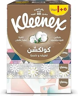 Kleenex Collections Facial Tissue, 2 PLY, 6 Tissue Boxes x 70 Sheets, Cotton Soft Tissue Paper for Face & Gentle Care