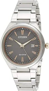 Citizen Eco-Drive Men Grey Dial Stainless Steel Watch - Aw1376-55H, Bracelet