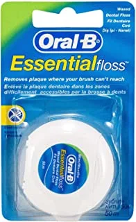 Oral-B Essential Floss, Waxed Shred-Resistant Dental Floss 50m, 1 Count