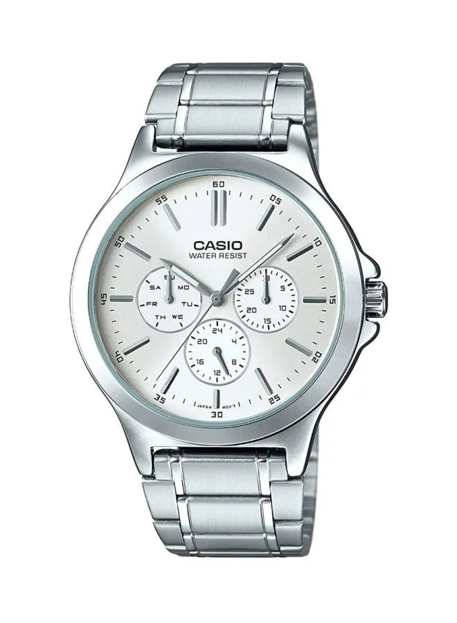 CASIO Men's Enticer Analog Watch MTP-V300D-7AUDF - 40 mm - Silver 