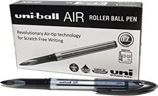 Uni-Ball Uba-188-L Fountain Pen Tip 0.7Mm Air Rollerball Pens 12Pack Black Gel