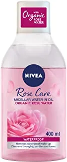 NIVEA Face Micellar Water, Makeup Remover, Rose Care with Organic Rose, All Skin Types, 400ml
