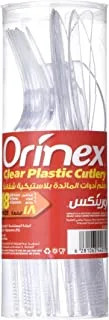 Orinex Plastic Cutlery Set , 18 Pcs , Clear - 6281063440758
