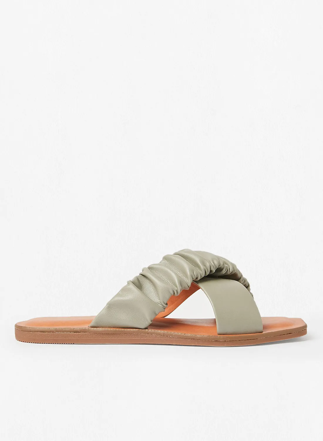 CALL IT SPRING Scrunchee Strappy Slip Ons رمادي