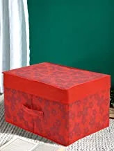 Heart Home Cloth Storage Box Unit|Closet Wardrobe Organizer|Baby Clothes Organizer|Storage Box For Toys, Clothes|RED Standard
