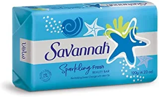 Savannah body and handwash bar soap pack, sparkling fresh, 120g
