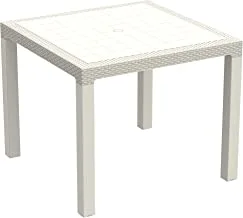 Cosmoplast Plastic Cedarattan Dining Table, White