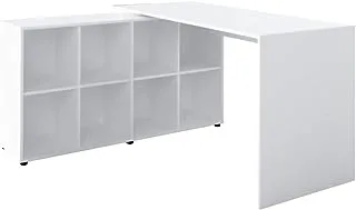 Artany Corner Desk With Multi-Use Shelves - 003228, White