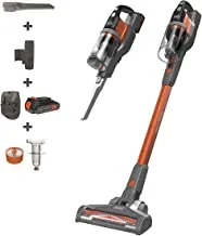 BLACK+DECKER 18V 36Wh Cordless Stick Vacuum Cleaner 4in1 With 2.0Ah Lithium-Ion Battery, 40AW Suction Power, 650ml Dust Bowl with 70% Carpet Pickup POWERSERIES Extreme BHFEV182C-GB