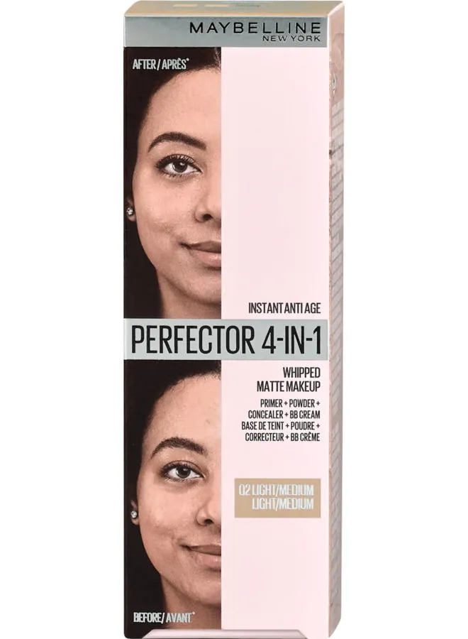 MAYBELLINE NEW YORK Instant Anti Age Perfector 4-In-1 Whipped Matte Makeup - 02 Light Medium