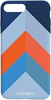 Cygnett Fashion Slimline Design Tpu Case With Fine Chevron Highlight [Scratch Resistant] [Shock Absorbent] Full Back Protection, For Iphone 7/8/Se 2020 [Thermoplastic Polyurethane] Stripe Pattern Blue