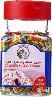 Al Fares Colour Sugar Strands, 100G - Pack Of 1
