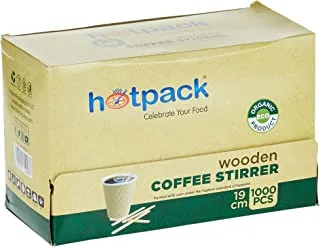 Hotpack Wooden Coffee Stirrer 1000Pcs, 19Cm, Wst19