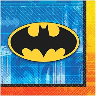Amscan Batman Birthday Party Beverage Napkins Tableware, 16 Pieces, Made from Paper