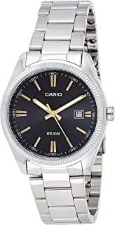Casio Mens Quartz Watch, Analog Display and Stainless Steel Strap MTP-1302D-1A1