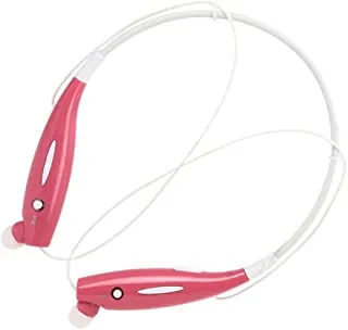 Dz-Hbs730 Wireless Bluetooth Neckband Sports In-Ear Headphones With Mic Noise Canceling For Mobile Phones And Computers (Pink)