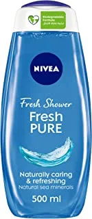 NIVEA Shower Gel Body Wash, Fresh Pure Sea Minerals Aquatic Scent, 500ml