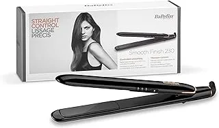 BABYLISS Smooth Finish 230 Hair Straightener |Titanium Ceramic Plates For Efficient Straightening |Adjustable Temperature Settings For Versatile Styling |Salon-quality Results At Home| ST250SDE(Black)