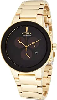 Citizen Men's Black Dial Stainless Steel Band Watch - aT2242-55E