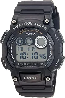 كاسيو ساعة بمينا رقمية بسوار من الراتنج للرجال - W-735H-1AV