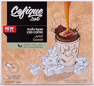 كوفيك قهوة مثلجة بالكراميل ، 10 أكياس × 24 جم (عبوة من 1)
