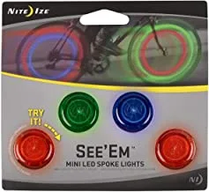 Nite Ize See 'em Led Mini Spoke Light Pack Of 4 - Nse-a1-4r3 - متعدد الألوان