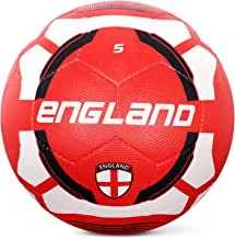Vector X England Rubber Moulded Football, Size 5 (White/Red)